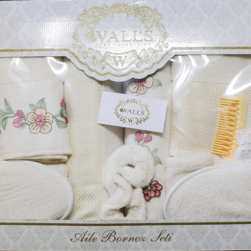 Turkish Robe Sets, Family Set, White, 6 Pieces - Picture 6 of 7